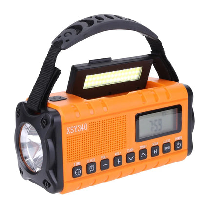 12000mAh AM/FM/NOAA Weerradio | Draagbare Zonne- & Handcrank Noodradio met Leeslamp voor Outdoor Camping