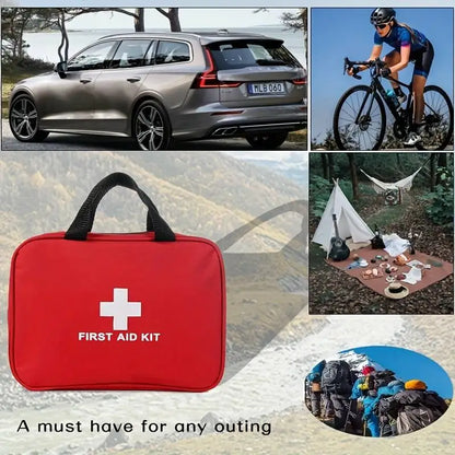 184-teiliges Erste-Hilfe-Set – tragbare Erste-Hilfe-Tasche mit multifunktionalen medizinischen Hilfsmitteln für Outdoor, Wandern und Camping