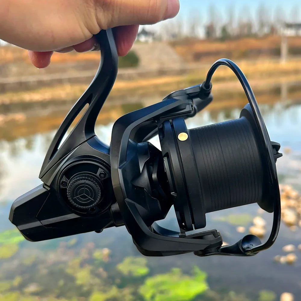 Big Spinning Fishing Reel | Max Drag 20KG, Zoutwater en Zoetwater Visserswiel voor Karpvissen (8000-14000 Series)