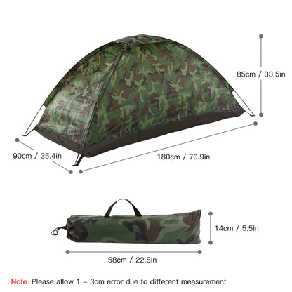 1-Persoons Ultralichte Camping Tent – Waterdichte Trekking Tent voor Outdoor & Strand