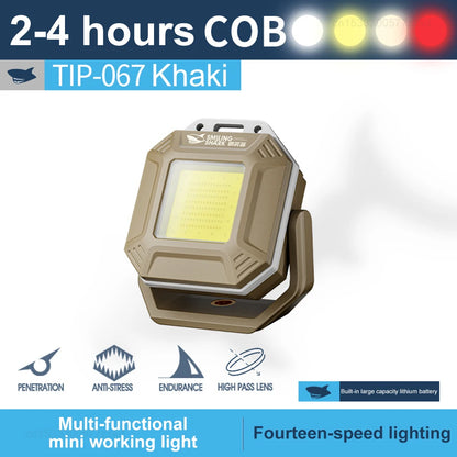 LED Werklicht met Magnetische Basis – Waterdichte Inspectielamp, Oplaadbare Noodlamp voor Auto Reparatie en Noodwerkzaamheden