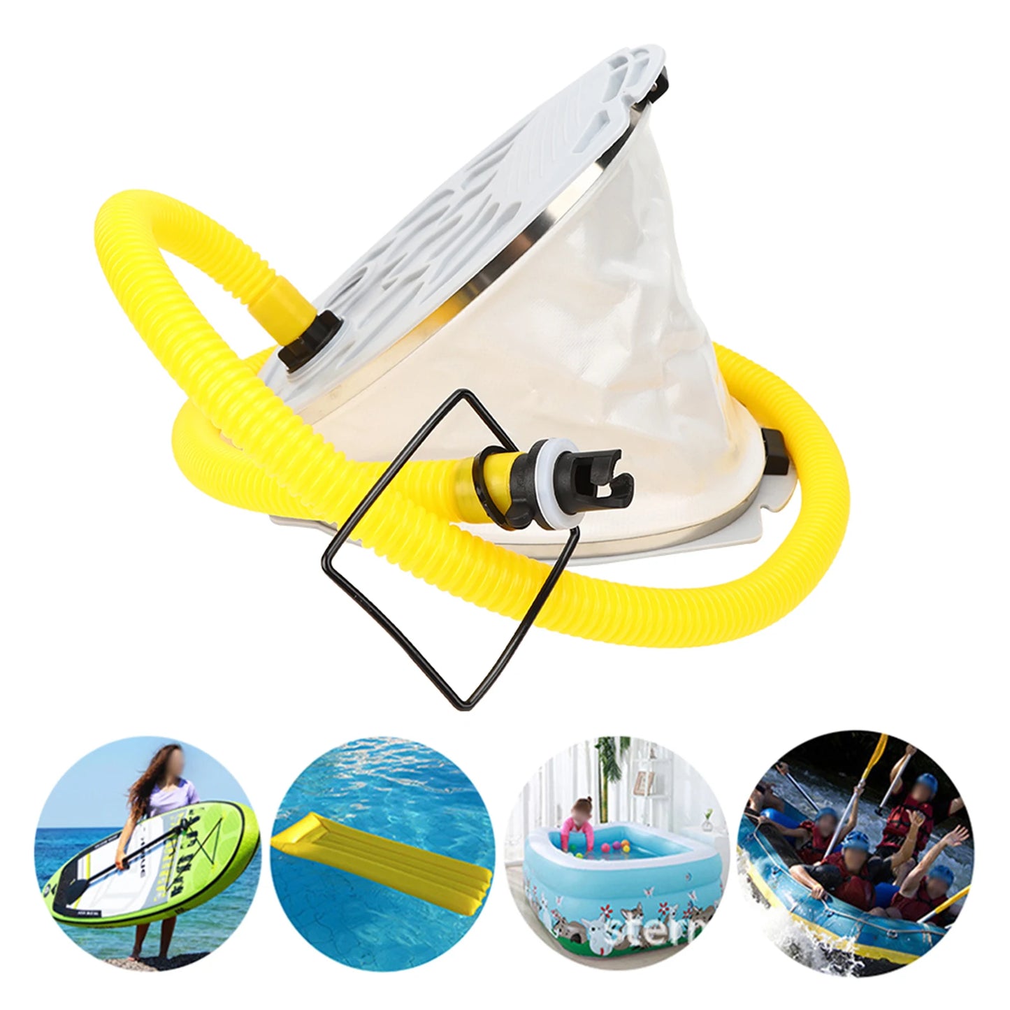 Speedboot Vispomp Voetpomp Luchtpomp voor Opblaasbare Matras, Boot, Zwembad en Speelgoed