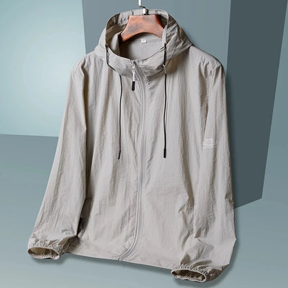 Zomer Jas met Capuchon – Sneldrogende Windbreaker voor Heren met UV-bescherming, Geschikt voor Vissen en Jagen