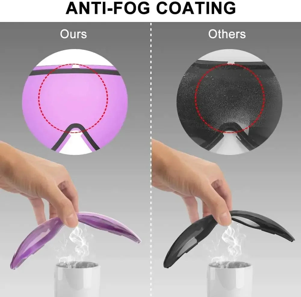 Antibeschlag-Skibrille für Kinder mit 100 % UV400-Schutz – geeignet für Helm – für 3–10 Jahre Jungen und Mädchen