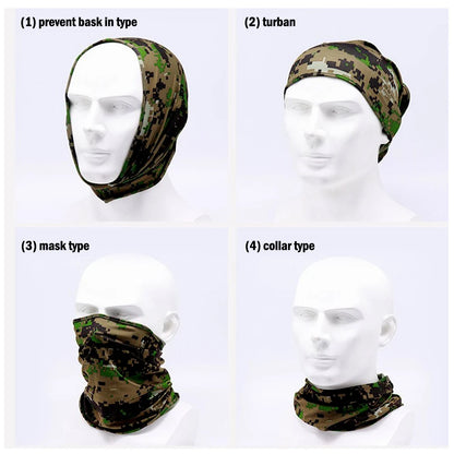 Outdoor Sport Bandana – Militair Tube Sjaal voor Vissen, Fietsen & Wandelen – Tactical Neck Gaiter & Halve Masker voor Mannen & Vrouwen