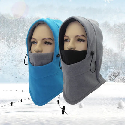 Winter-Radmütze und Skimütze – gefütterte Unisex-Sturmhaube mit Maske und Ohrenklappen
