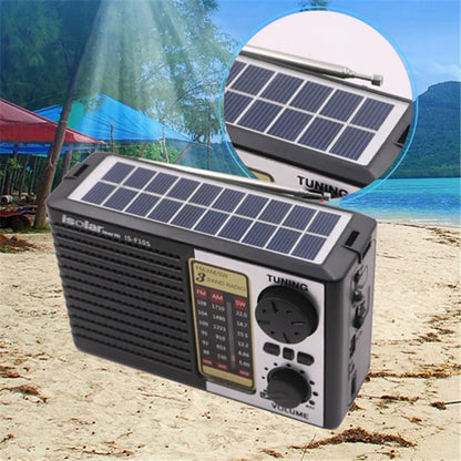 Draagbare Bluetooth Speaker met LED Zaklamp en Full Band Radio – AM/FM/SW, Solar Opladen, Noodradio met MP3 Speler en Bluetooth 5.0