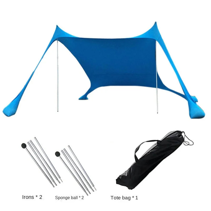 Windbestendige Pop-Up Camping Tent – Ultralichte Lycra Strandzonnescherm voor 3-4 Personen