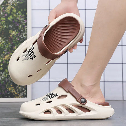 2024 Nieuwe Heren Outdoor Sandalen – Comfortabele Slip-On Slippers met Dikke, Zachte EVA Zool voor Strand en Tuin