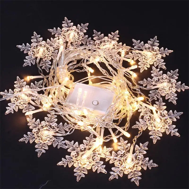 3,2 m lange LED-Schneeflocken-Weihnachtslichter – wasserdichte Vorhanglichter für Partys, Hochzeiten und Weihnachtsdekoration