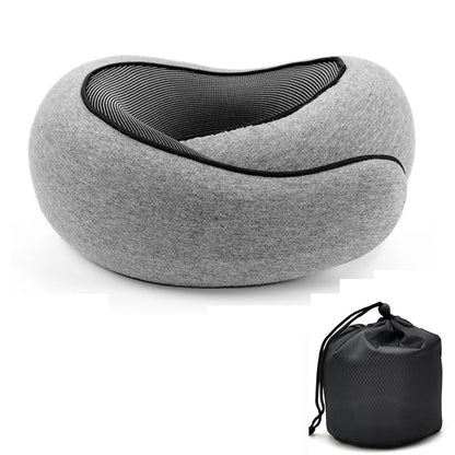 Travel Neck Pillow – U-vormig Geheugenfoam Reiskussen voor Neksteun, Anti-Snurk en Ademhaling, Verstelbaar en Draagbaar
