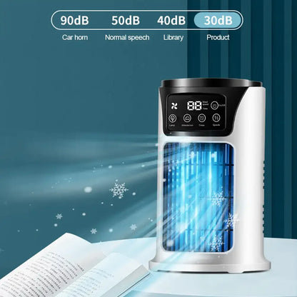 Draagbare Mini Aircooler – 3-in-1 Airconditioner met Ventilator, Luchtbevochtiger & Luchtreiniger