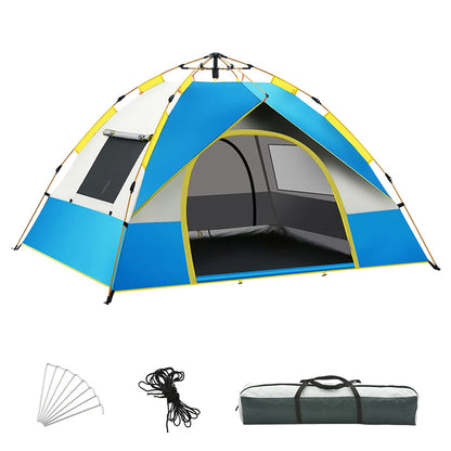 Automatisches Pop-up-Campingzelt für 3–4 Personen – wind- und regenbeständig, UV-Schutz