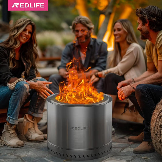 19.5” Rookvrije Vuurkorf – Draagbare RVS Firepit met Draagtas