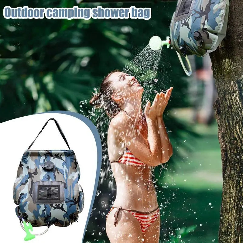 Draagbare Solar Camping Douchezak 20L – Zonneverwarmde Outdoor Douche voor Kamperen & Hiking
