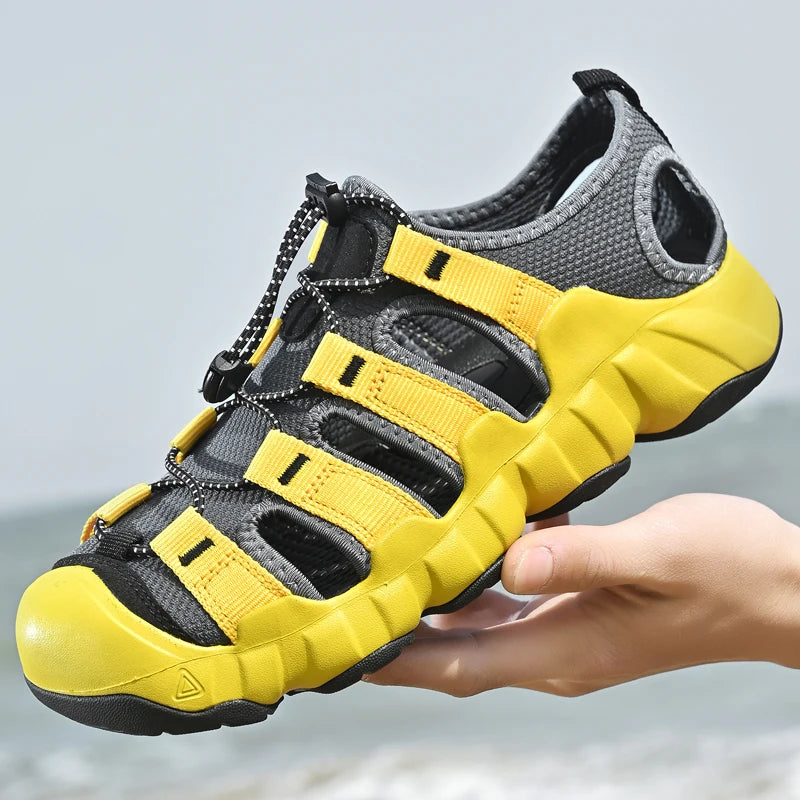 Unisex Zomerse Gesloten Teensandalen – Ademend en Comfortabel voor Wandelen, Strand en Casual Gebruik, Maten 36-46