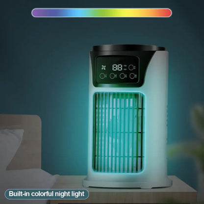 Draagbare Mini Aircooler – 3-in-1 Airconditioner met Ventilator, Luchtbevochtiger & Luchtreiniger