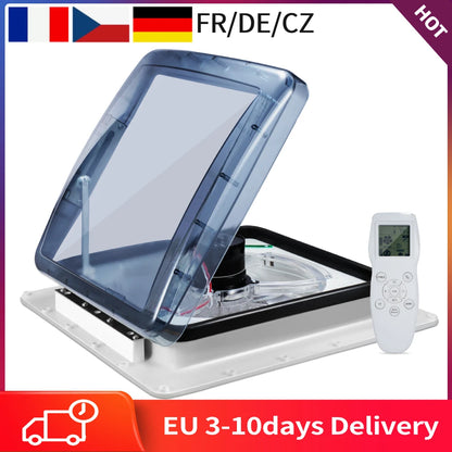 12V RV Dakventilator | 10/3 Snelheden | Regensensor & Afstandsbediening | Caravan, Camper, Motorhome