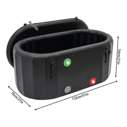 Opblaasbaar IJsbad – Koude Watertherapie Tub voor Atleten, 132x70 cm Opvouwbaar Bad voor Buiten en Herstel