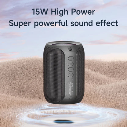 Powerful Bluetooth Speaker – Wireless Bass Subwoofer met LED Licht, Waterproof, 12W Output, Extra Bass Mode, Geschikt voor Outdoor en Thuisgebruik