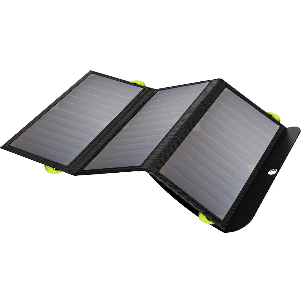 21W Opvouwbare Solar Oplader met 2 USB-Poorten – Draagbaar Zonnepaneel voor iPhone, iPad, GoPro, Huawei & Outdoor Camping