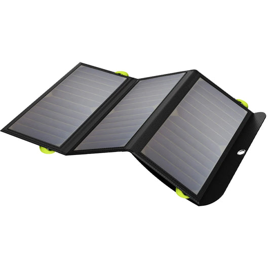 21W Opvouwbare Solar Oplader met 2 USB-Poorten – Draagbaar Zonnepaneel voor iPhone, iPad, GoPro, Huawei & Outdoor Camping