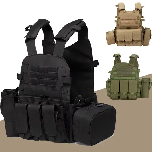 Taktische Weste aus Nylon – Camouflage-Körperpanzerung mit MOLLE-System für Jagd, Airsoft und Militäreinsätze