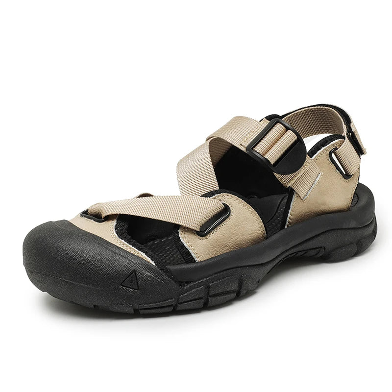 Zomerse Casual Herensandalen – Comfortabele Ademend Roman Outdoor Slippers met Antislip Zool