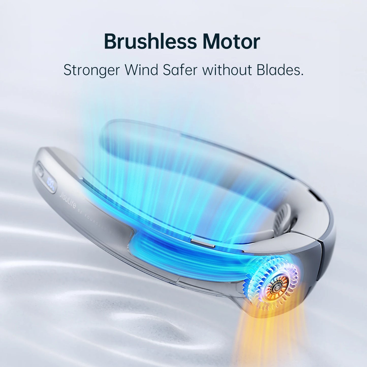 Draagbare Nekventilator – 100 Snelheden, 5000mAh Batterij, 17 Uur Werkduur, USB Oplaadbare Bladloze Neckband Fan