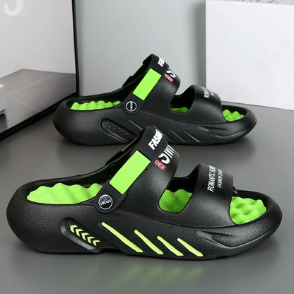 Zomer Heren Massage Slippers – Comfortabele Outdoor en Indoor Sandalen, Lichtgewicht Slip-On in Grote Maten 47-48