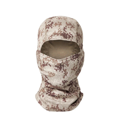 Camouflage Balaclava Hoed voor Fietsers & Jagers – Volledige Gezichtsmasker voor Buiten, Skiën, Motorhelm Binnenmuts