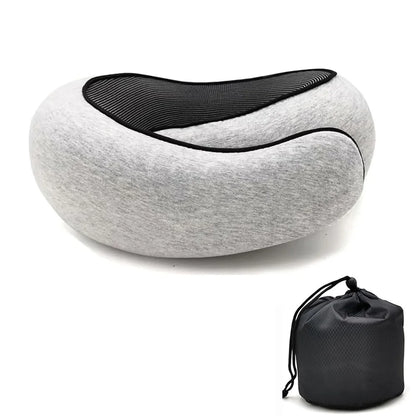 Travel Neck Pillow – U-vormig Geheugenfoam Reiskussen voor Neksteun, Anti-Snurk en Ademhaling, Verstelbaar en Draagbaar