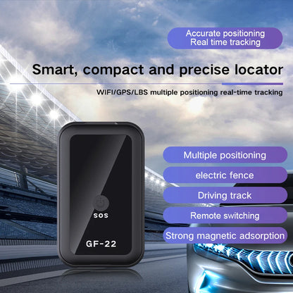 GF22 GPS-Tracker – Diebstahlsicherer GPS-Ortungsgerät in Echtzeit mit WLAN, LBS und GPS-Positionierung für Auto, Haustier, Kind und Geldbeutel