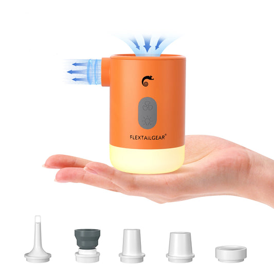 MAX PUMP 2 PRO | Draagbare Elektrische Luchtpomp met Campinglamp en Noodstroomvoorziening voor Outdoor