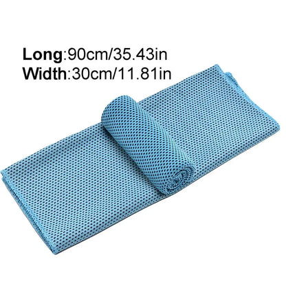 1pc Polyester Cooling Towel, Sneldrogend Ice Towel, Zacht en Ademend Microfiber Sportdoek voor Yoga, Hardlopen, Gym en Workout