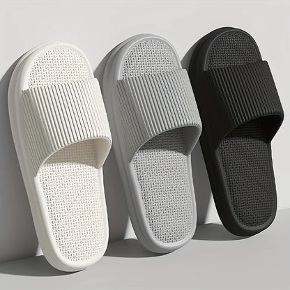 Nieuwe Heren EVA Slides - Non-Slip Open Teen Slippers, Sneldrogend voor Binnen, Douche en Wandelen