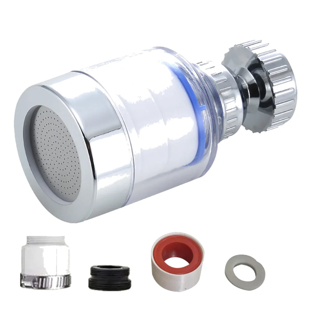 Faucet Water Filter - 360° Draaiend Waterfilter met PP Katoen voor Kranen in Keuken & Badkamer