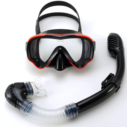 Kids Duikmasker en Snorkel Set | Zwembril met Gehard Glas, Panoramisch Zicht & Dry Top
