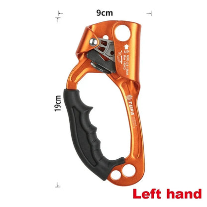 Professionele Outdoor Klimhand Ascender | Links en Rechts Hand Klimgerei voor Touwklimmen en Bergbeklimmen