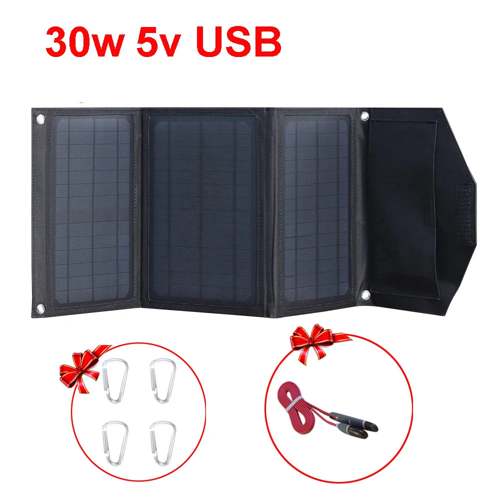 40W Opvouwbaar Zonnepaneel – Draagbare USB Solar Oplader voor Telefoon & Powerbank, Camping & Outdoor