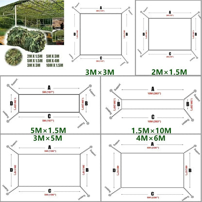 Woodland Camouflage Net – Camo Netting for Camping, Hunting, Shooting, Sun Shelter, Car Shade, and Tent Covers