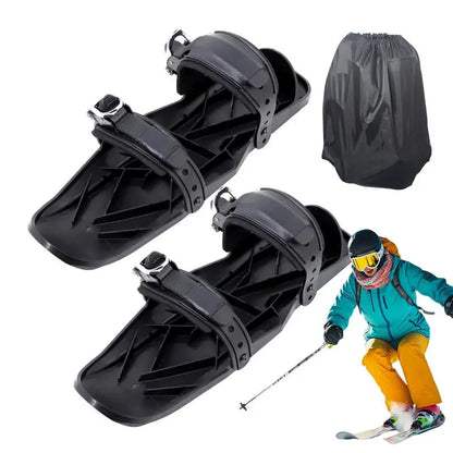 Kompakte Snow-Skates – verstellbares Ski-Zubehör, leichte und rutschfeste Ski-Werkzeuge für Winter-Outdoor-Sportarten