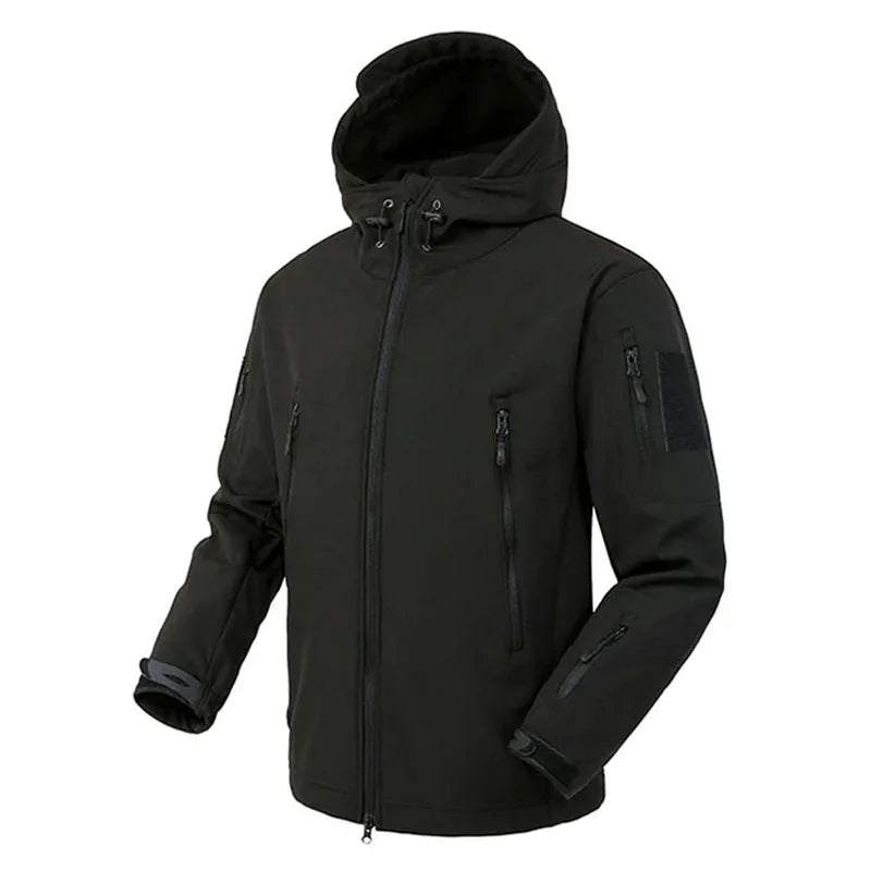 Militaire Shark Skin Softshell Jas – Winddichte, Waterdichte Tactical Hooded Bomber voor Heren