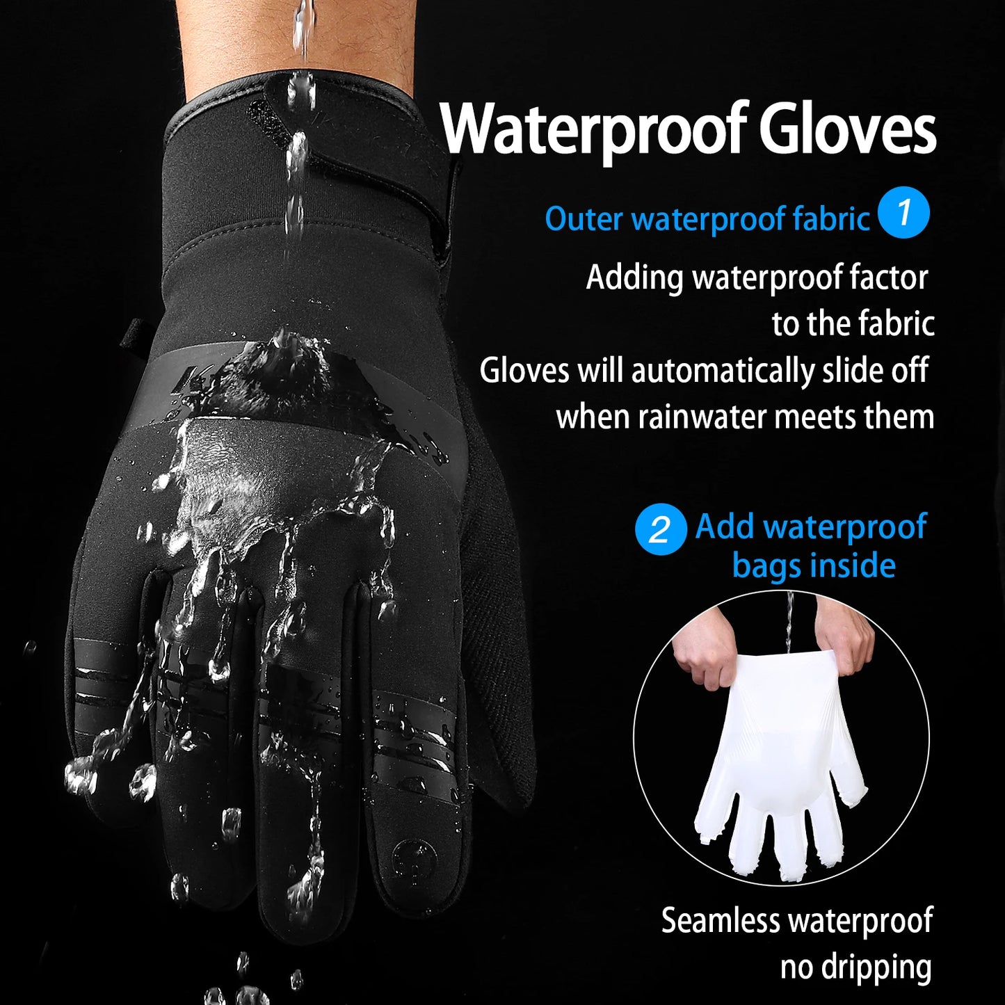 3M Winterhandschoenen met Touchscreen – Waterdichte Fietshandschoenen voor Heren & Dames | Ski, Outdoor & Motor
