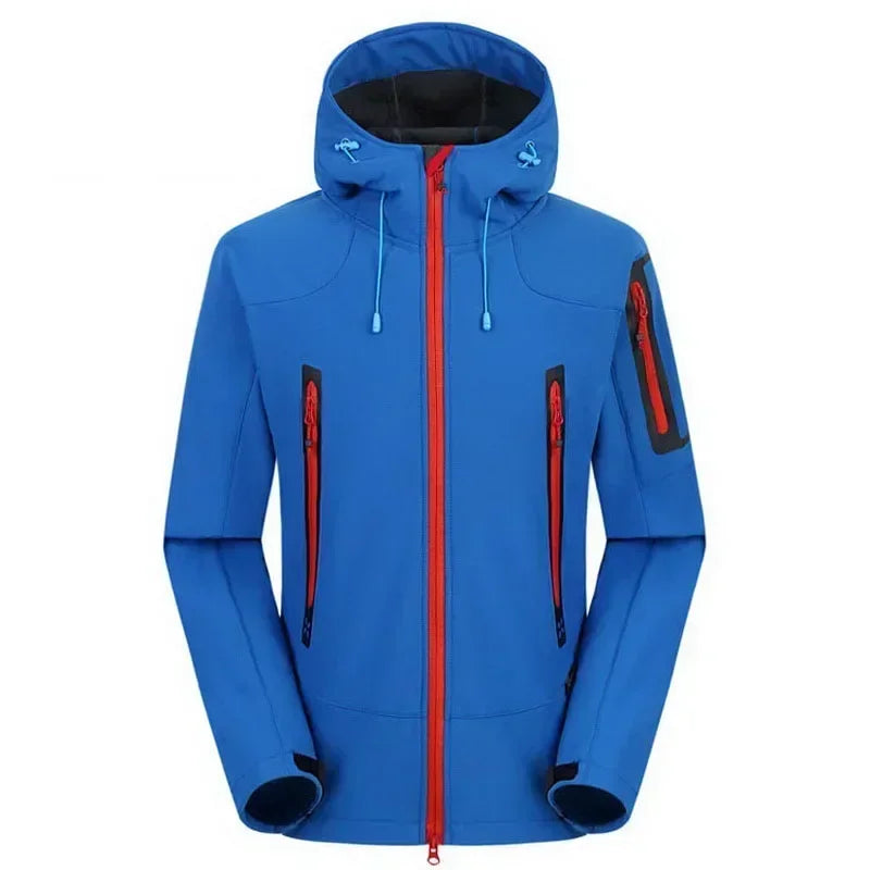 Heren Softshell Jas – Winddichte, Waterdichte en Warme Fleece Jas voor Skiën, Hiking en Trekking