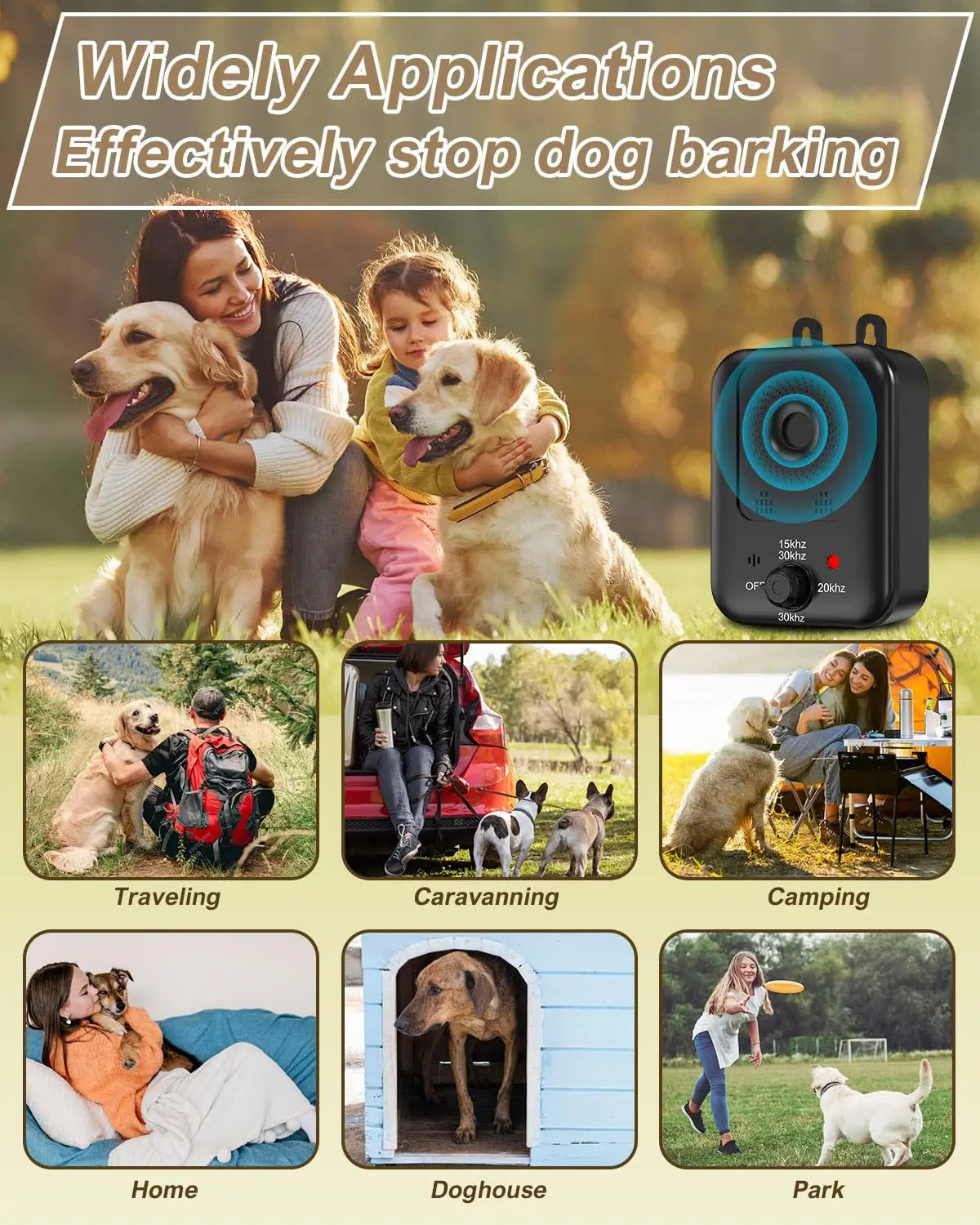 Automatisch Anti-Blaasapparaat voor Honden – Oplaadbare Ultrasonische Blaasafschrikker voor Binnen en Buiten