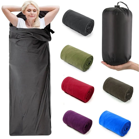Fleece Slaapzak Liner – Ultra-Lichte en Draagbare Reisdeken voor Volwassenen – Warm Bedliner voor Outdoor Camping en Tent