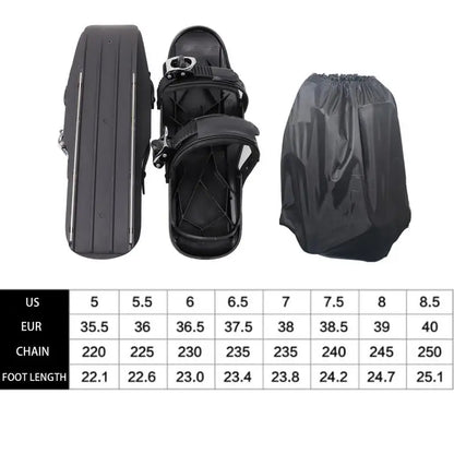 Kompakte Snow-Skates – verstellbares Ski-Zubehör, leichte und rutschfeste Ski-Werkzeuge für Winter-Outdoor-Sportarten