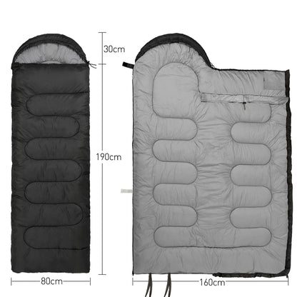 Leichter 4-Jahreszeiten-Mumienschlafsack – warmer Umschlagschlafsack für Rucksacktouren und Camping