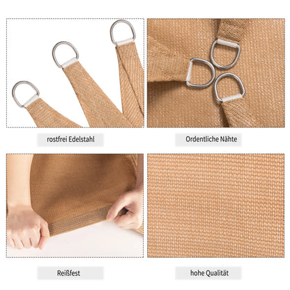 Driehoekig Schaduwdoek – UV- en Windbescherming voor Tuin, Terras & Camping